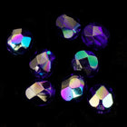 6mm Transparent Cobalt AB Fire Polished Bead-General Bead