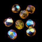 6mm Transparent Light Topaz AB Fire Polished Bead-General Bead