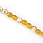 6mm Transparent Light Topaz AB Fire Polished Bead-General Bead