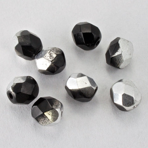 6mm Jet CAL Fire Polished Bead-General Bead