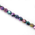 6mm Metallic Purple Iris Fire Polished Bead-General Bead