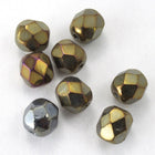 6mm Metallic Brown Iris Fire Polished Bead-General Bead