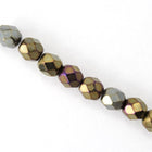 6mm Metallic Brown Iris Fire Polished Bead-General Bead