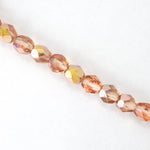 6mm Rose/Gold Fire Polished Bead-General Bead