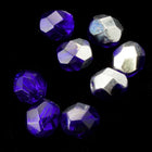 6mm Transparent Cobalt CAL Fire Polished Bead-General Bead