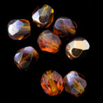 6mm Smoked Topaz/Gold Fire Polished Bead-General Bead