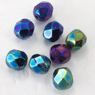 6mm Metallic Blue Iris Fire Polished Bead-General Bead