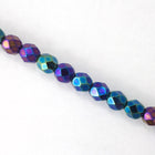 6mm Metallic Blue Iris Fire Polished Bead-General Bead