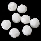 6mm Opaque White Fire Polished Bead-General Bead