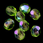 6mm Transparent Lime AB Fire Polished Bead-General Bead