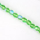 6mm Transparent Lime AB Fire Polished Bead-General Bead