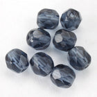 6mm Transparent Montana Fire Polished Bead-General Bead