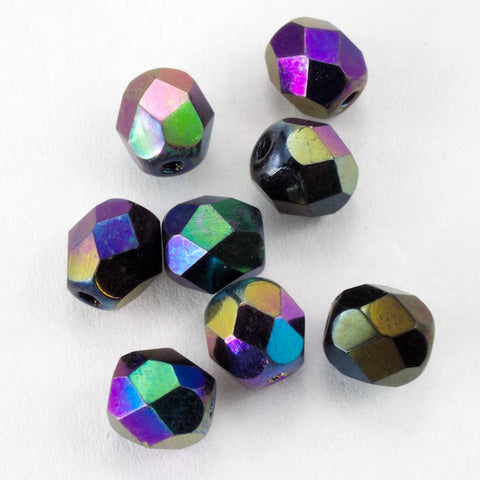 6mm Jet AB Fire Polished Bead-General Bead