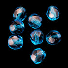 6mm Transparent Aqua Fire Polished Bead-General Bead