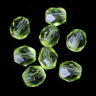 6mm Transparent Peridot Fire Polished Bead-General Bead