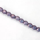 6mm Gold Luster Amethyst Fire Polished Bead-General Bead