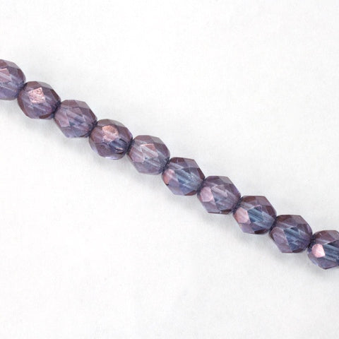 6mm Gold Luster Amethyst Fire Polished Bead-General Bead