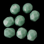 6mm Opaque Turquoise Fire Polished Bead-General Bead