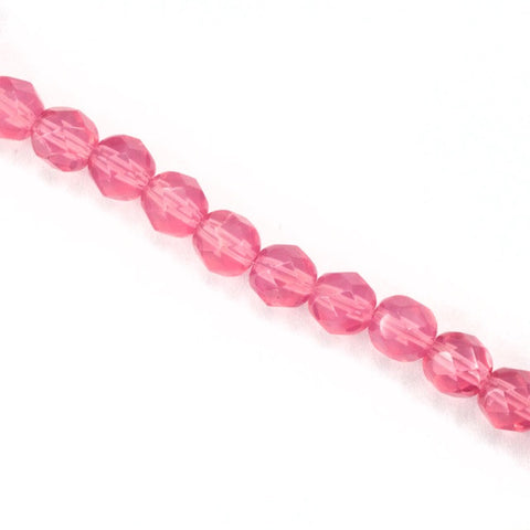 6mm Pink Opal Fire Polished Bead-General Bead