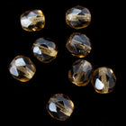6mm Transparent Smoked Topaz Fire Polished Bead-General Bead