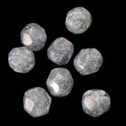 6mm Stone Matte Luster Steel Grey Fire Polished Bead-General Bead