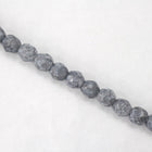 6mm Stone Matte Luster Steel Grey Fire Polished Bead-General Bead