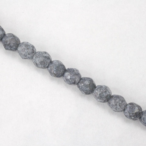 6mm Stone Matte Luster Steel Grey Fire Polished Bead-General Bead