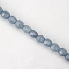 6mm Stone Matte Luster Montana Fire Polished Bead-General Bead