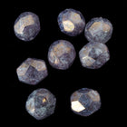 6mm Stone Matte Gold Luster Amethyst Fire Polished Bead-General Bead