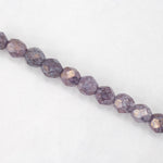 6mm Stone Matte Gold Luster Amethyst Fire Polished Bead-General Bead