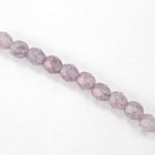 6mm Stone Matte Gold Luster Rose Fire Polished Bead-General Bead