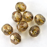 6mm Gold Luster Light Gold Fire Polished Bead-General Bead