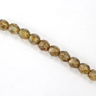 6mm Gold Luster Light Gold Fire Polished Bead-General Bead
