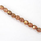 6mm Gold Luster Amber Fire Polished Bead-General Bead
