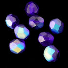 6mm Matte Cobalt AB Fire Polished Bead-General Bead