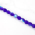 6mm Matte Cobalt AB Fire Polished Bead-General Bead