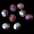 6mm Matte Amethyst AB Fire Polished Bead-General Bead