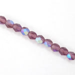 6mm Matte Amethyst AB Fire Polished Bead-General Bead