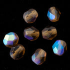 6mm Matte Smoked Topaz AB Fire Polished Bead-General Bead