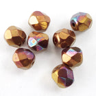 6mm Metallic Copper Iris Fire Polished Bead-General Bead