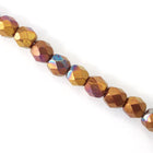 6mm Metallic Copper Iris Fire Polished Bead-General Bead