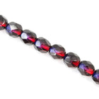 Transparent Garnet/Purple Swirl Fire Polished Bead-General Bead