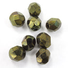6mm Pearl Hunter Green Fire Polished Bead-General Bead