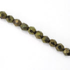 6mm Pearl Hunter Green Fire Polished Bead-General Bead