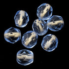 6mm Copper Lined Aqua Fire Polished Bead-General Bead