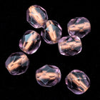 6mm Copper Lined Light Amethyst Fire Polished Bead-General Bead