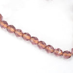 6mm Copper Lined Light Amethyst Fire Polished Bead-General Bead