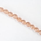 6mm Copper Lined Rose Fire Polished Bead-General Bead