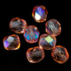 6mm Transparent Salmon AB Fire Polished Bead-General Bead