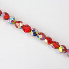 6mm Ruby Vitrail Medium Fire Polished Bead-General Bead